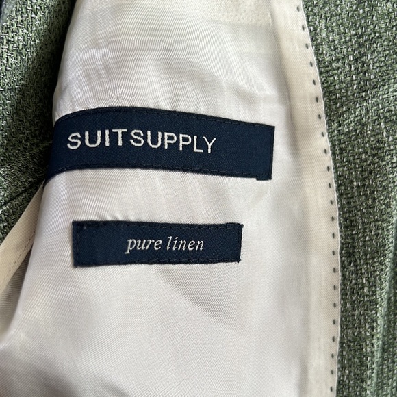Suitsupply Mid Green Havana Linen Blazer Size 36 - Picture 10 of 13